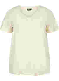 T-shirt met korte mouwen en v-hals