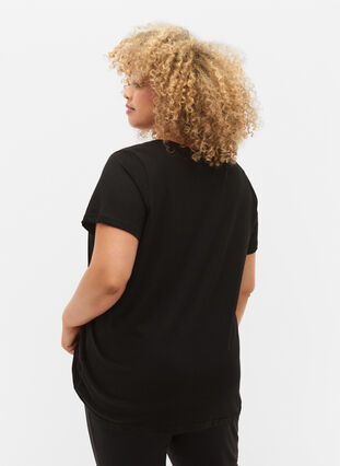 Sport-T-shirt met print, Black w. Bad Ass, Model image number 1
