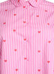 Chemisier &agrave; rayures et c&oelig;urs, Rose, Packshot image number 2