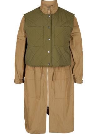 Parka jacket with detachable vest, Ermine w. Grape Leaf, Packshot image number 0