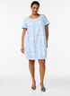 Robe en coton &agrave; manches courtes avec imprim&eacute;, Vanille, Model image number 1