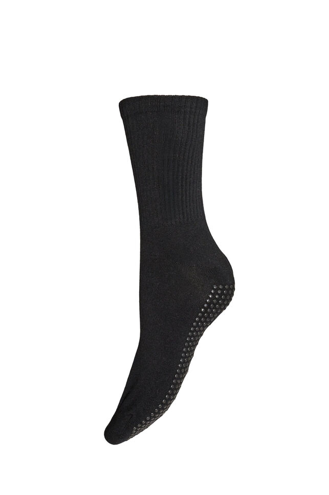 Lot de 2 paires de chaussettes pour reformer avec grips antid&eacute;rapants, Noir, Packshot image number 3
