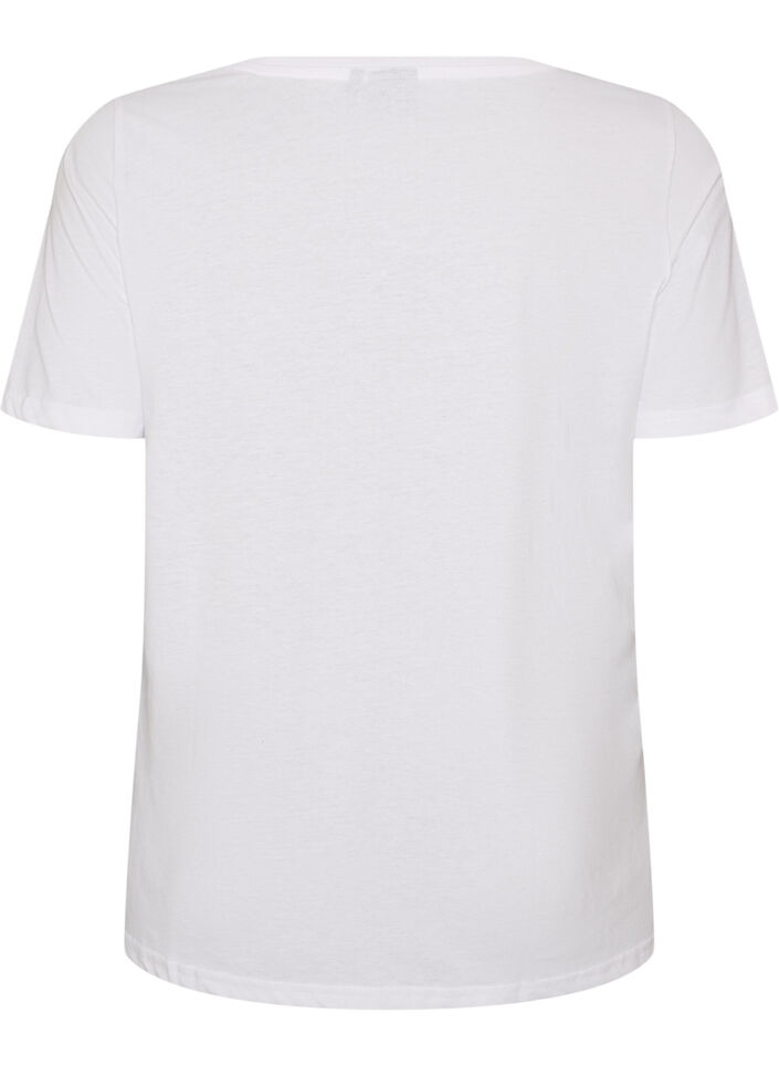 T-shirt met print, Wit, Packshot image number 1