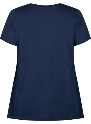 T-shirt en coton à manches courtes, Navy Blazer SOLID, Packshot image number 1
