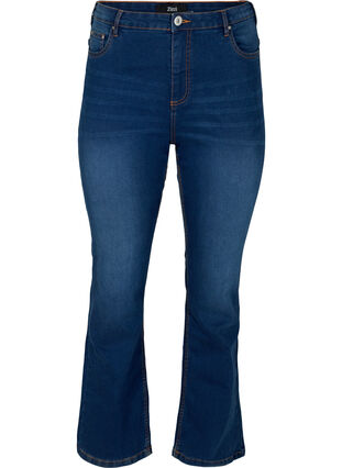 Pantalon bootcut Ellen jean taille haute, Blue denim, Packshot image number 0
