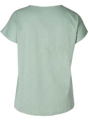 Katoenen t-shirt met print details, Chinois Green LEAF, Packshot image number 1