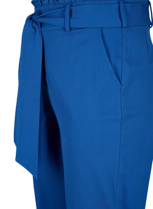 Pantalon taille haute avec volants et cordon, Blue Quartz, Packshot image number 2