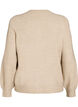 Vest in zacht breisel met goudkleurige knopen, Beige, Packshot image number 1