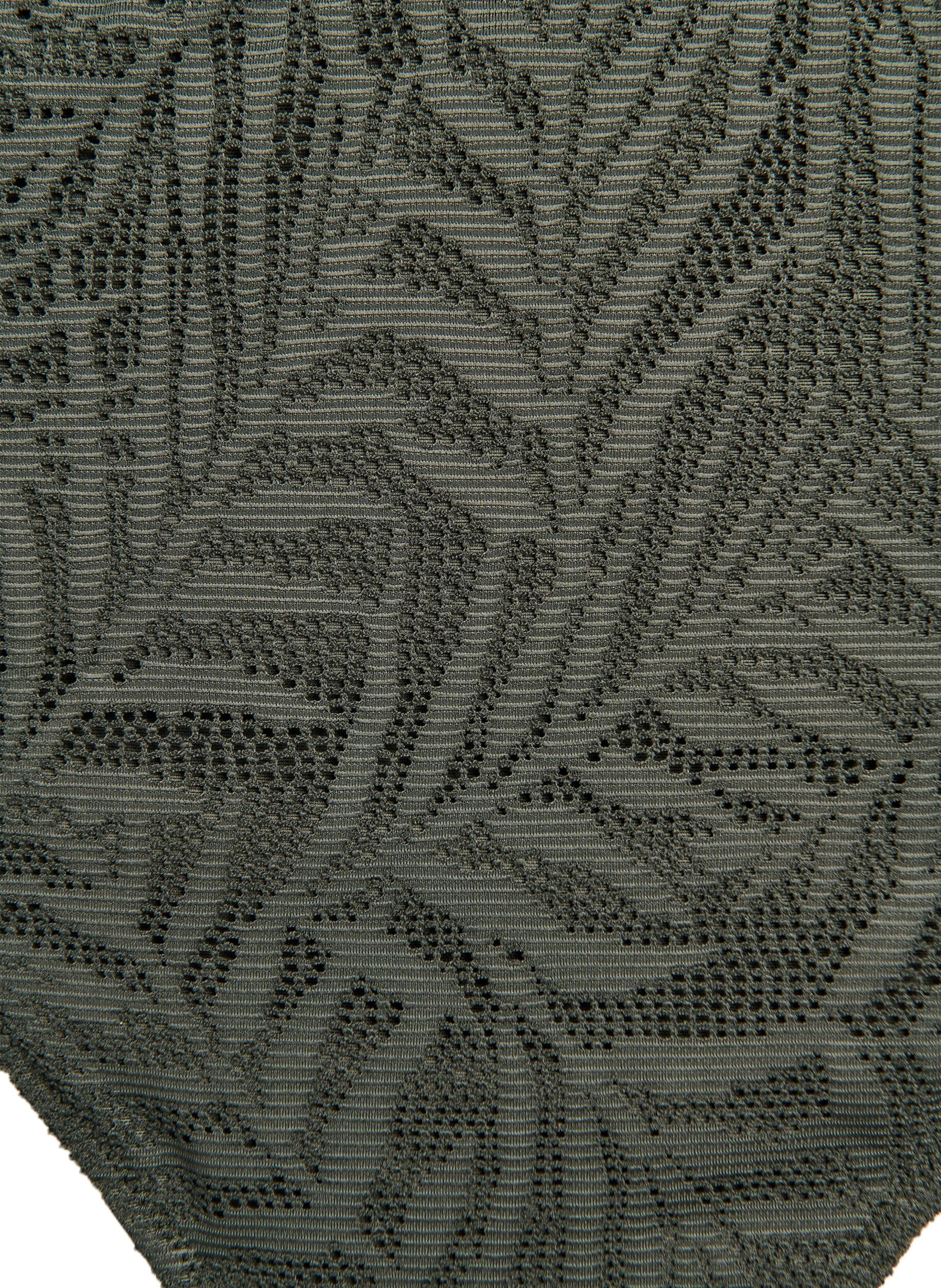 ZizziBraziliaanse bikinislip in gestructureerd mesh, Groen, Packshot image number 2