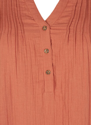 Tunique en coton à manches 3/4, Rust As Sample, Packshot image number 2