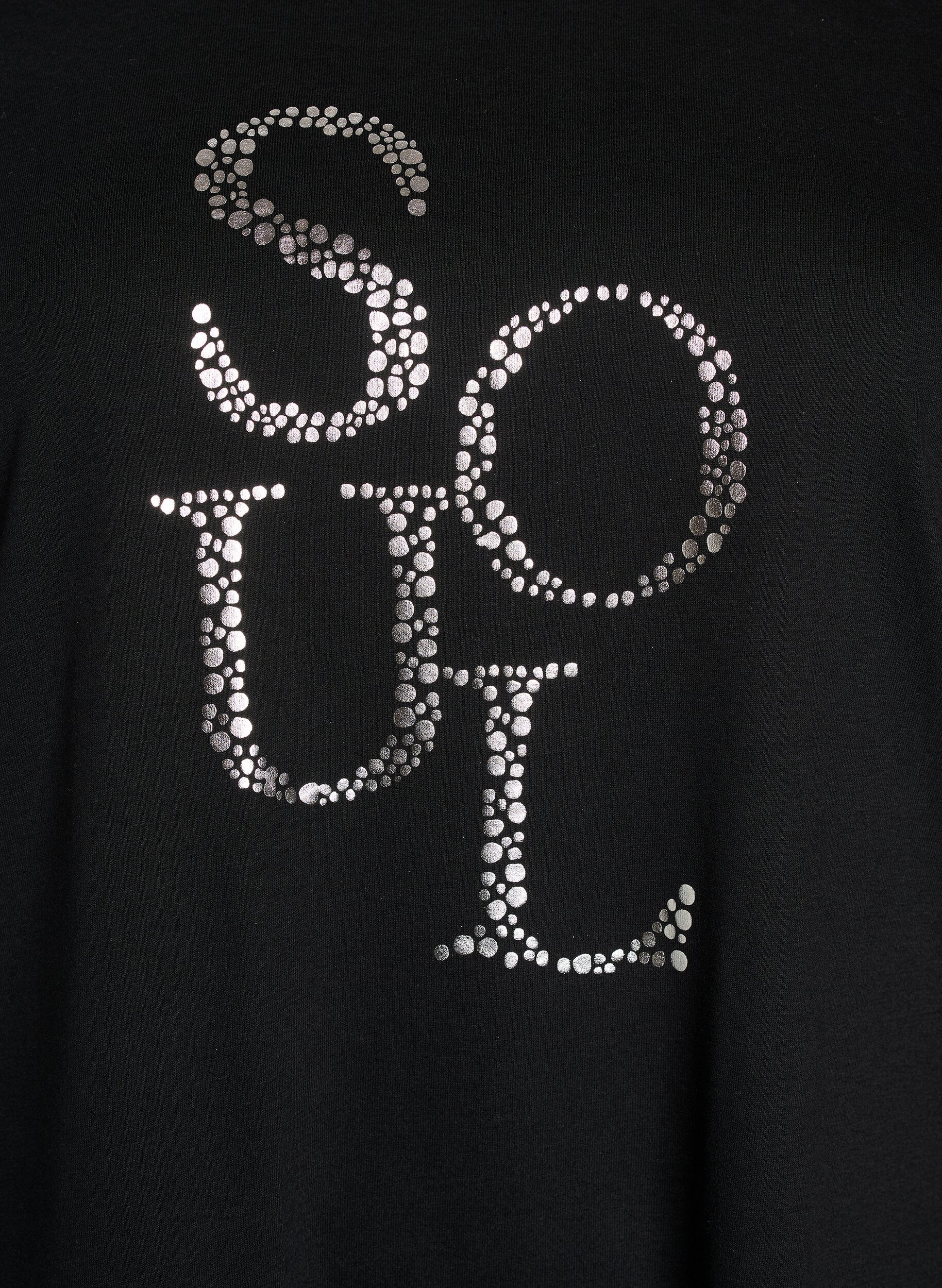 ZizziFLASH - T-shirt met print, Zwart, Packshot image number 2