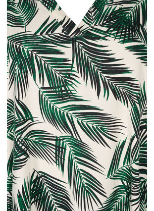 Robe caftan en viscose imprimée, Green Leaf, Packshot image number 2