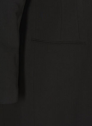 Klassieke lange blazer, Black, Packshot image number 3