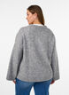 Blouse ample tricot&eacute;e en alpaga et laine, Gris, Model image number 2