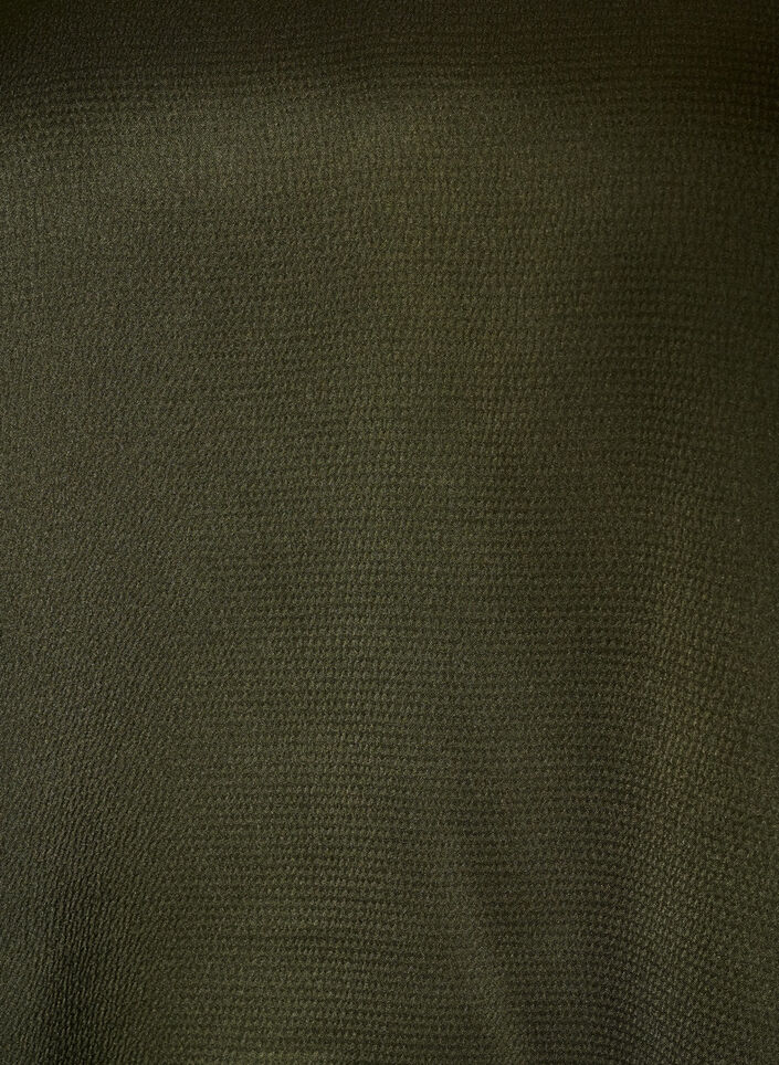 Blouse met overhemdkraag en V-hals, Groen, Packshot image number 2