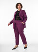 Broek met zakken en rechte pijpen, Paars, Model image number 0