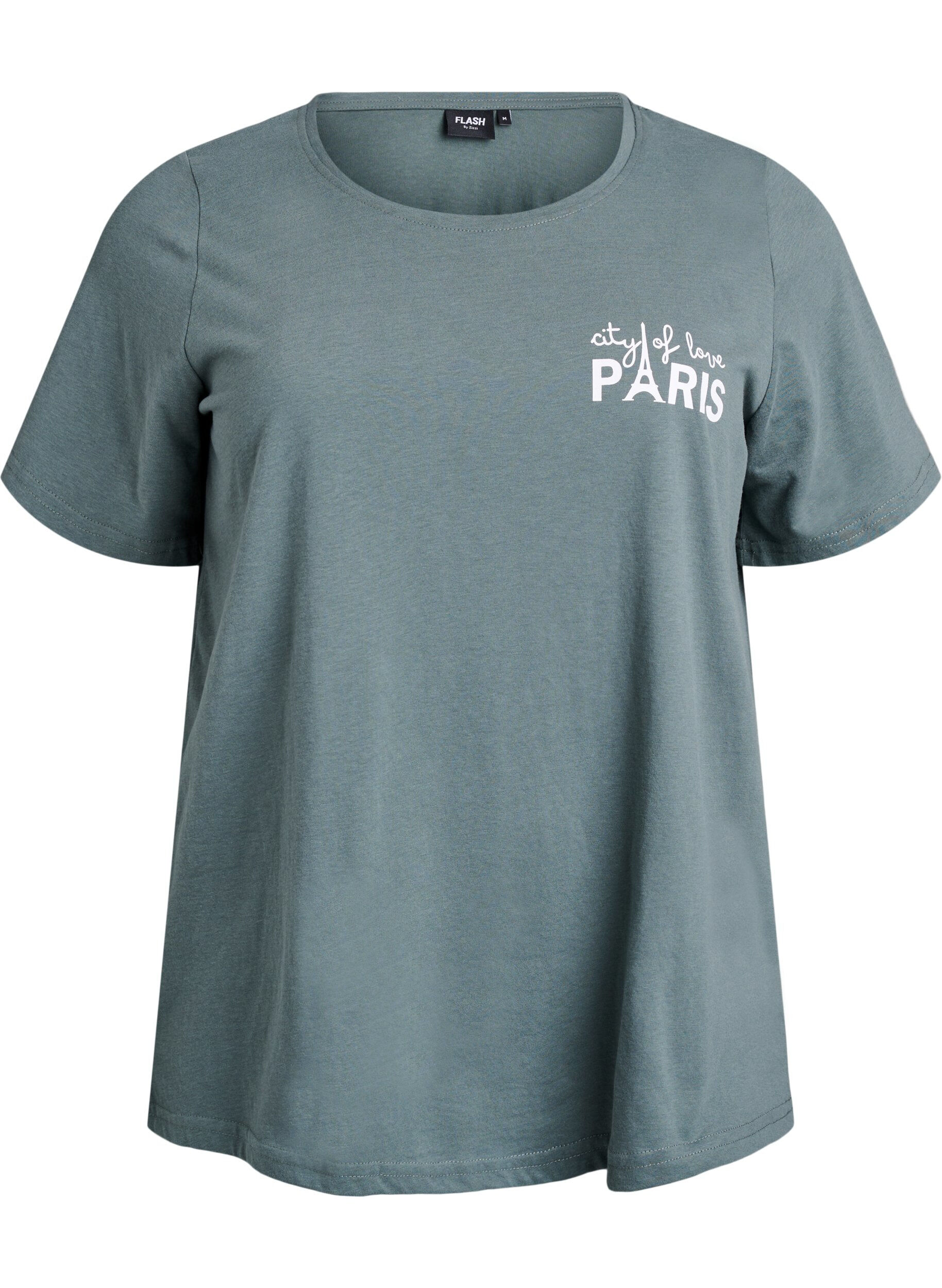 Zizzi T-shirt imprim&eacute;, Vert, Packshot image number 0