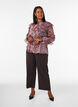 Blouse &agrave; imprim&eacute; cachemire et d&eacute;tails &agrave; volants, Mauve, Model image number 1