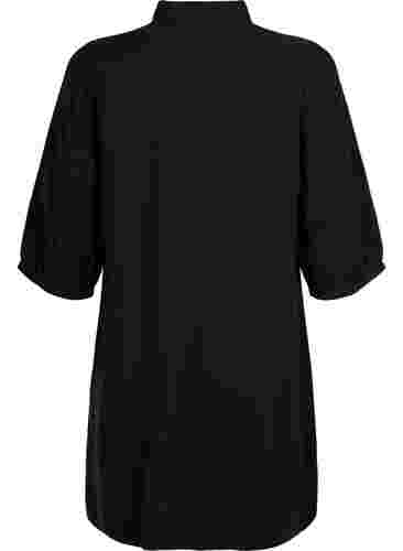 Lang overhemd met 3/4-mouwen van lyocell (TENCEL™), Black, Packshot image number 1