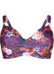 Bikini beha met opdruk en beugel, Purple Flower, Packshot image number 0
