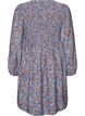 Robe smock&eacute;e en viscose &agrave; imprim&eacute; int&eacute;gral, Bleu Clair, Packshot image number 1