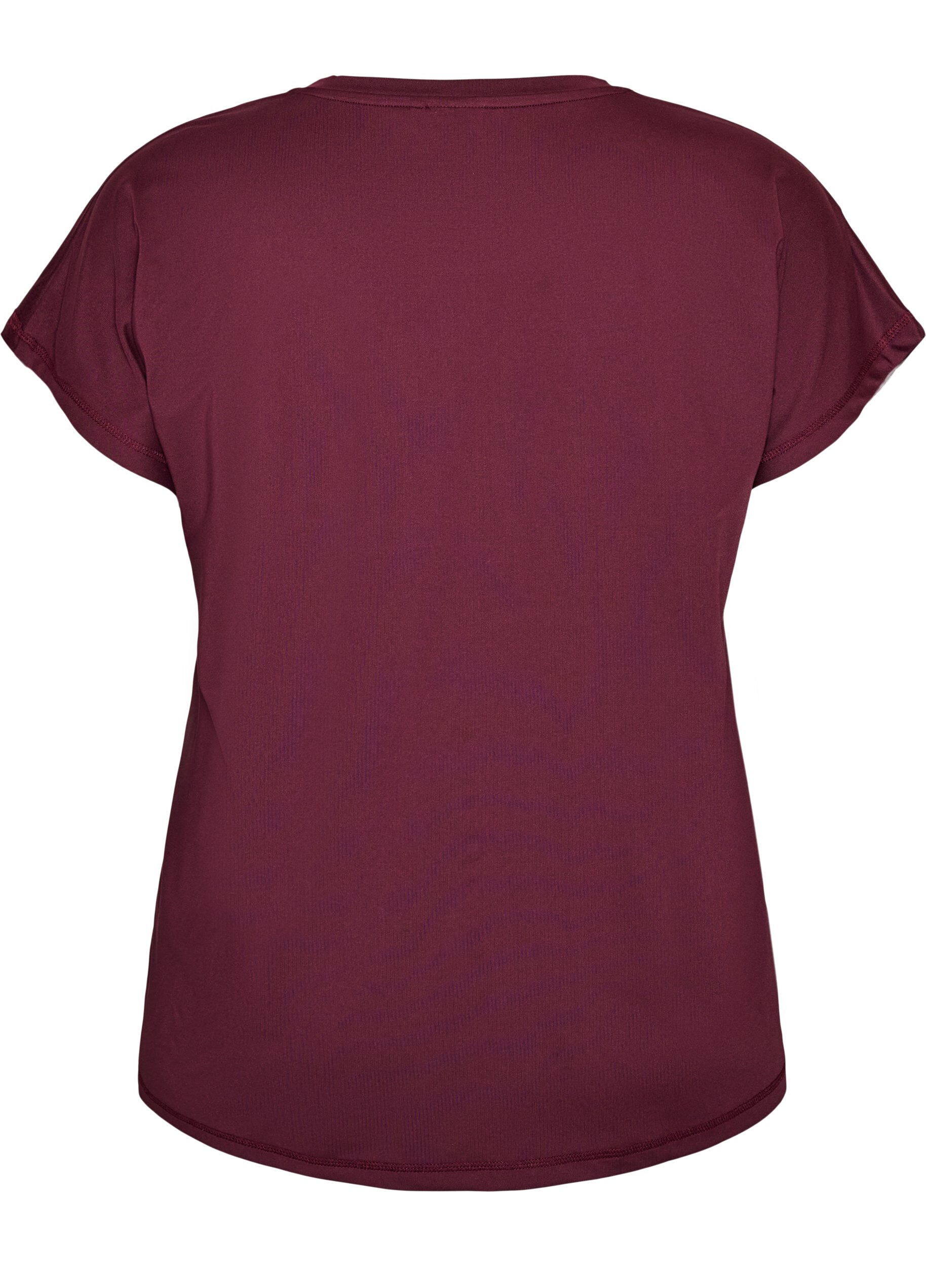ZizziEffen gekleurd trainingsshirt, Rood, Packshot image number 1