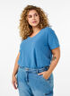 Effen basic T-shirt van katoen, Blauw, Model image number 0