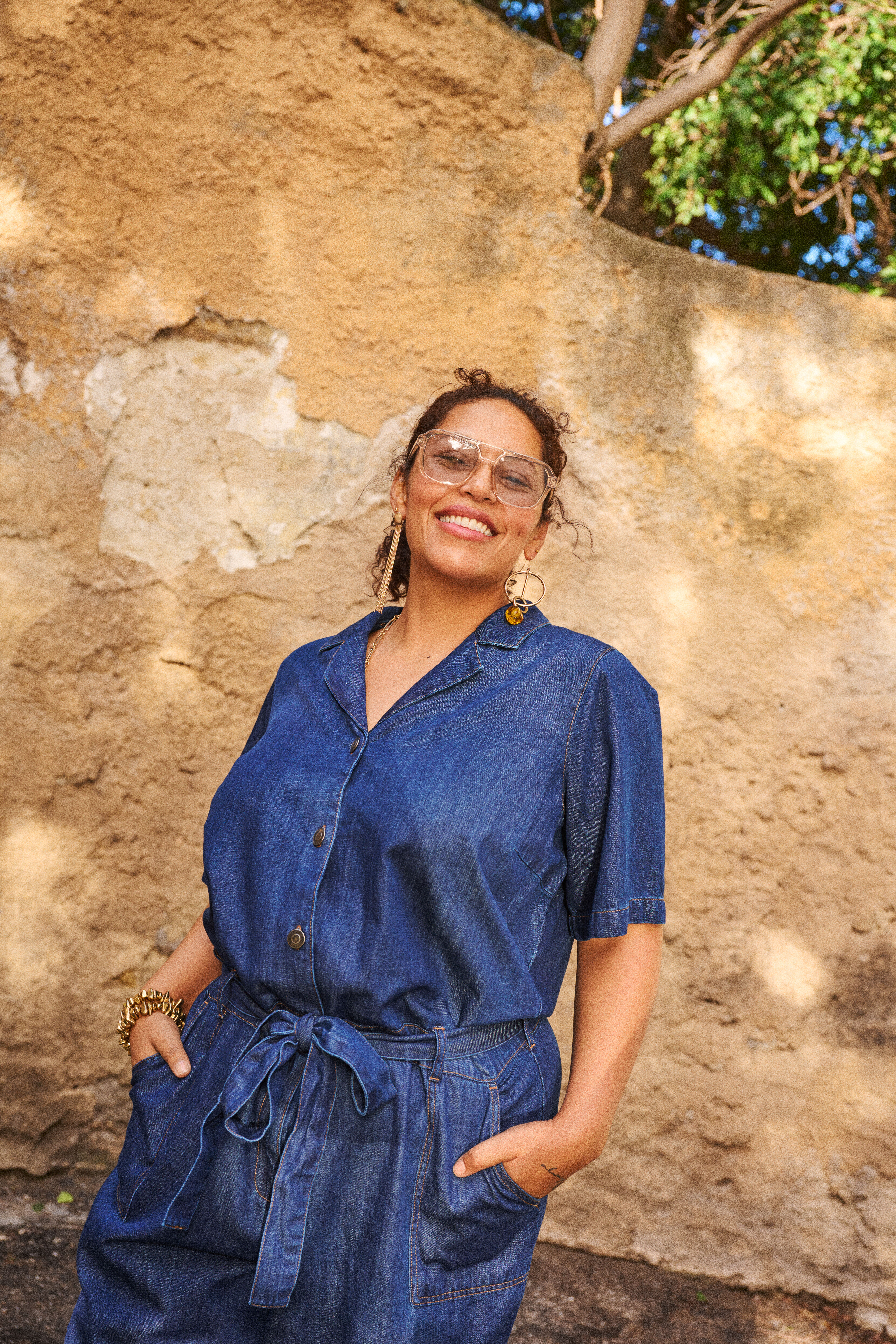 Zizzi Combinaison en denim, , Model