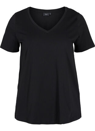 T-shirt basiques 2-pack en coton, Mallard Green/Black, Packshot image number 3