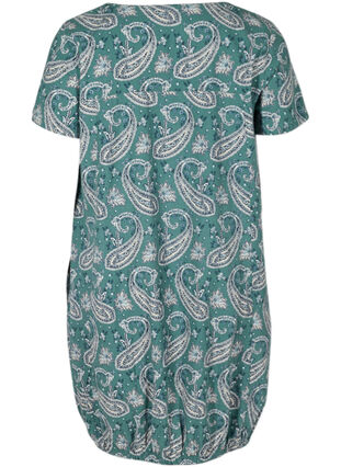 Katoenen jurk met korte mouwen en print, Paisley, Packshot image number 1