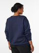 Sweatshirt avec détail statement, Bleu, Model image number 2