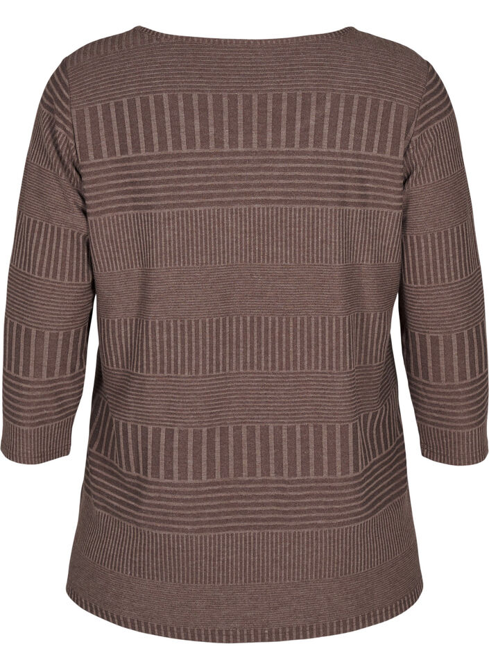 Blouse avec manches 3/4 et motif rayé, Ch. Martini Mel., Packshot image number 1