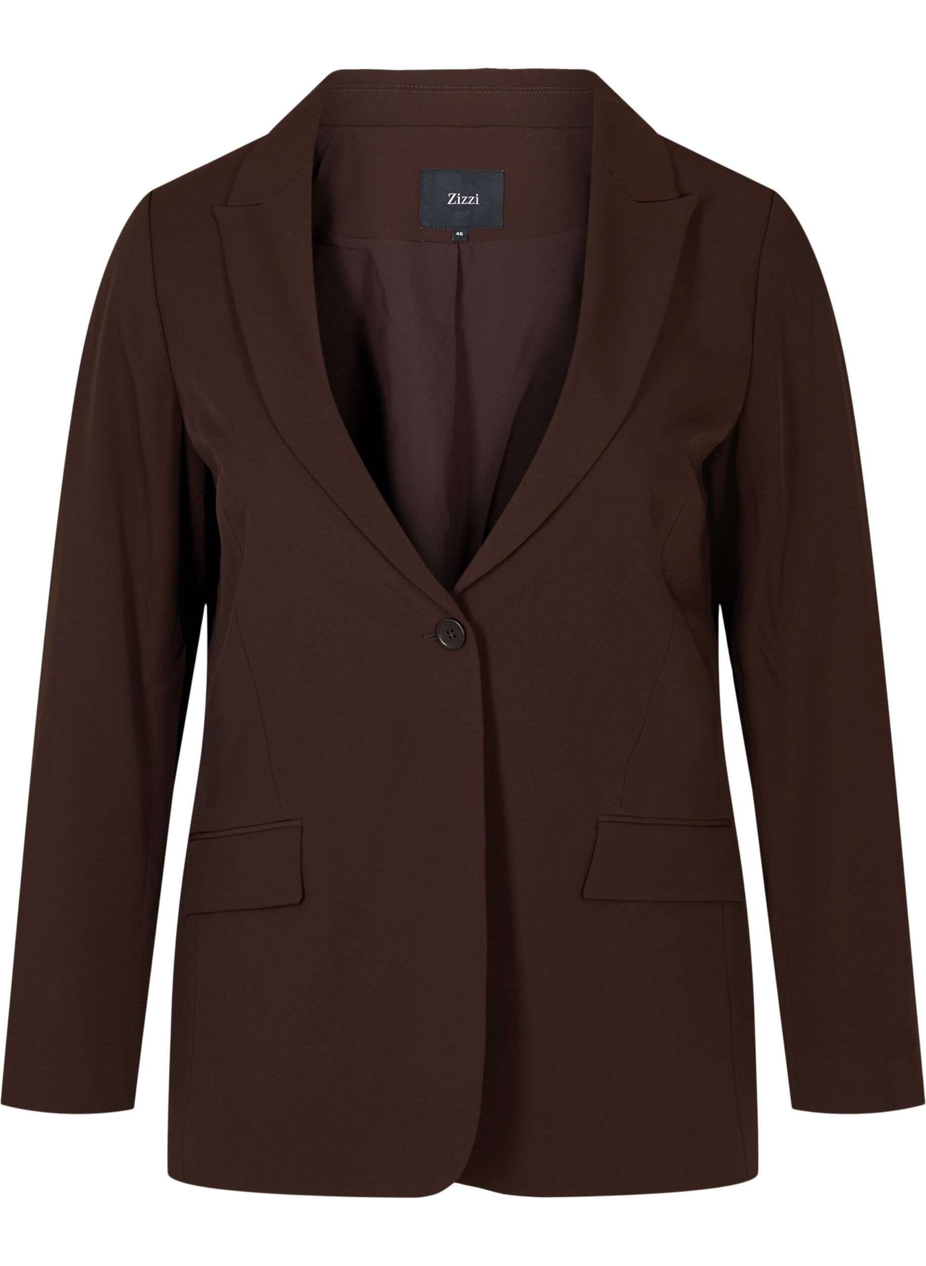 ZizziKlassieke blazer met zakken, Java, Packshot image number 0