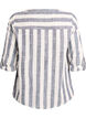 Chemisier en coton avec col en V, Bleu, Packshot image number 1