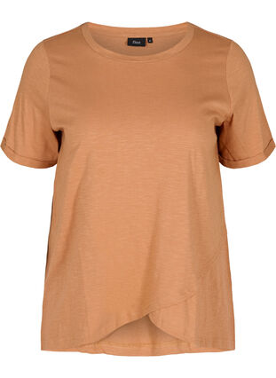 T-shirt en coton à manches courtes, Pecan Brown, Packshot image number 0