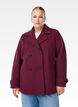 Korte jas met dubbele knoopsluiting, Donker Bordeaux, Model image number 0