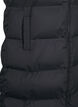 Lang vest met zakken en rits in twee richtingen, Zwart, Packshot image number 3