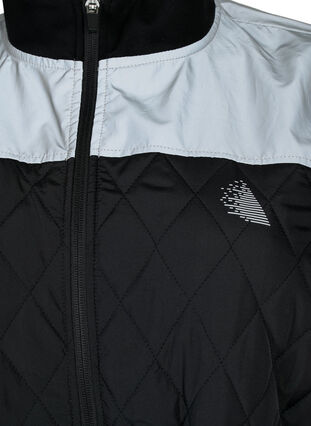 Reflecterende sportjas met aanpasbare taille, Black w. Reflex, Packshot image number 2