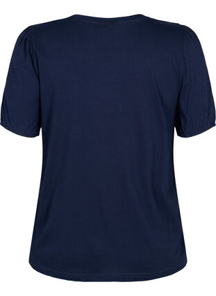 T-shirt en coton avec manches 2/4, Navy Blazer, Packshot image number 1