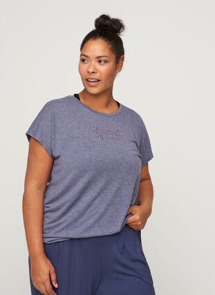 T-shirt de sport avec imprimé, Odysses Gray, Model image number 0