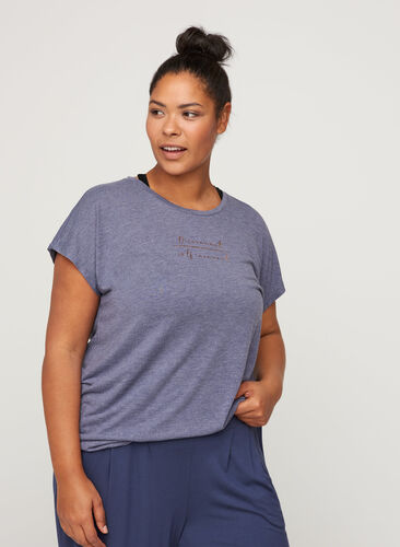 T-shirt de sport avec imprimé, Odysses Gray, Model image number 0