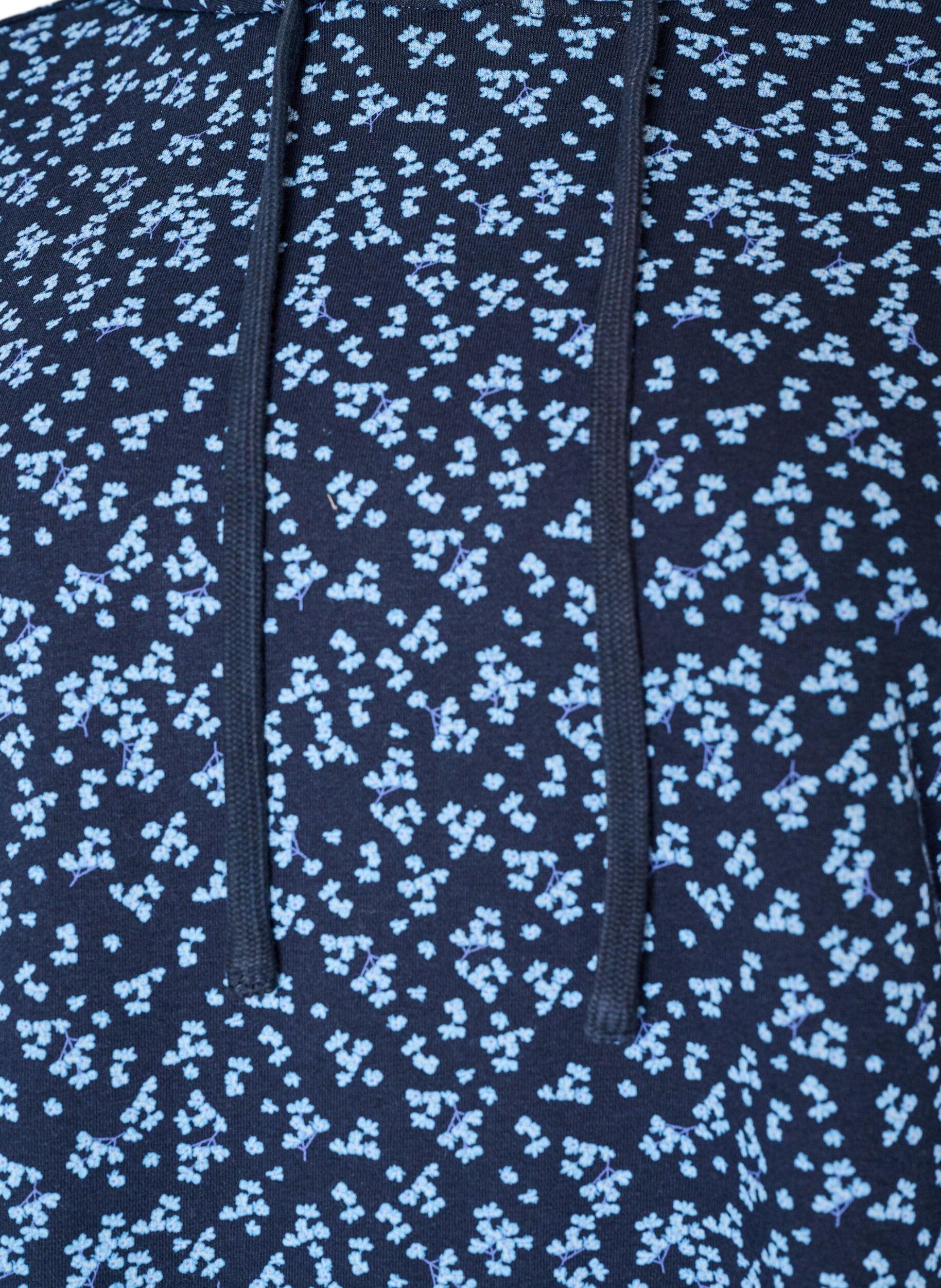 ZizziSweat &agrave; capuche avec imprim&eacute; int&eacute;gral, Bleu, Packshot image number 2