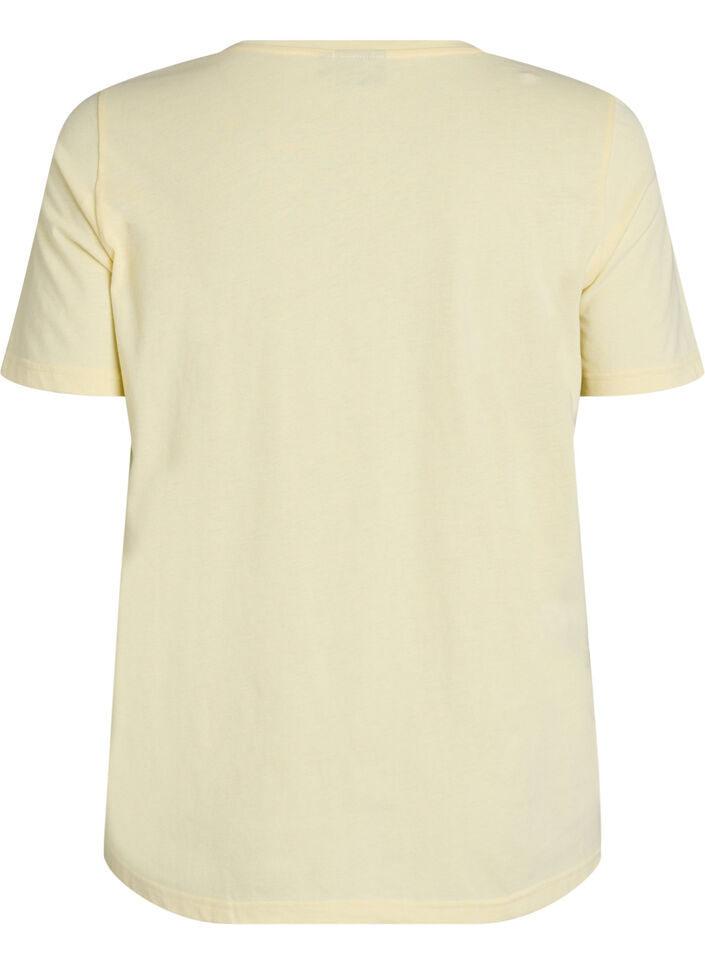 T-shirt imprim&eacute;, Jaune, Packshot image number 1