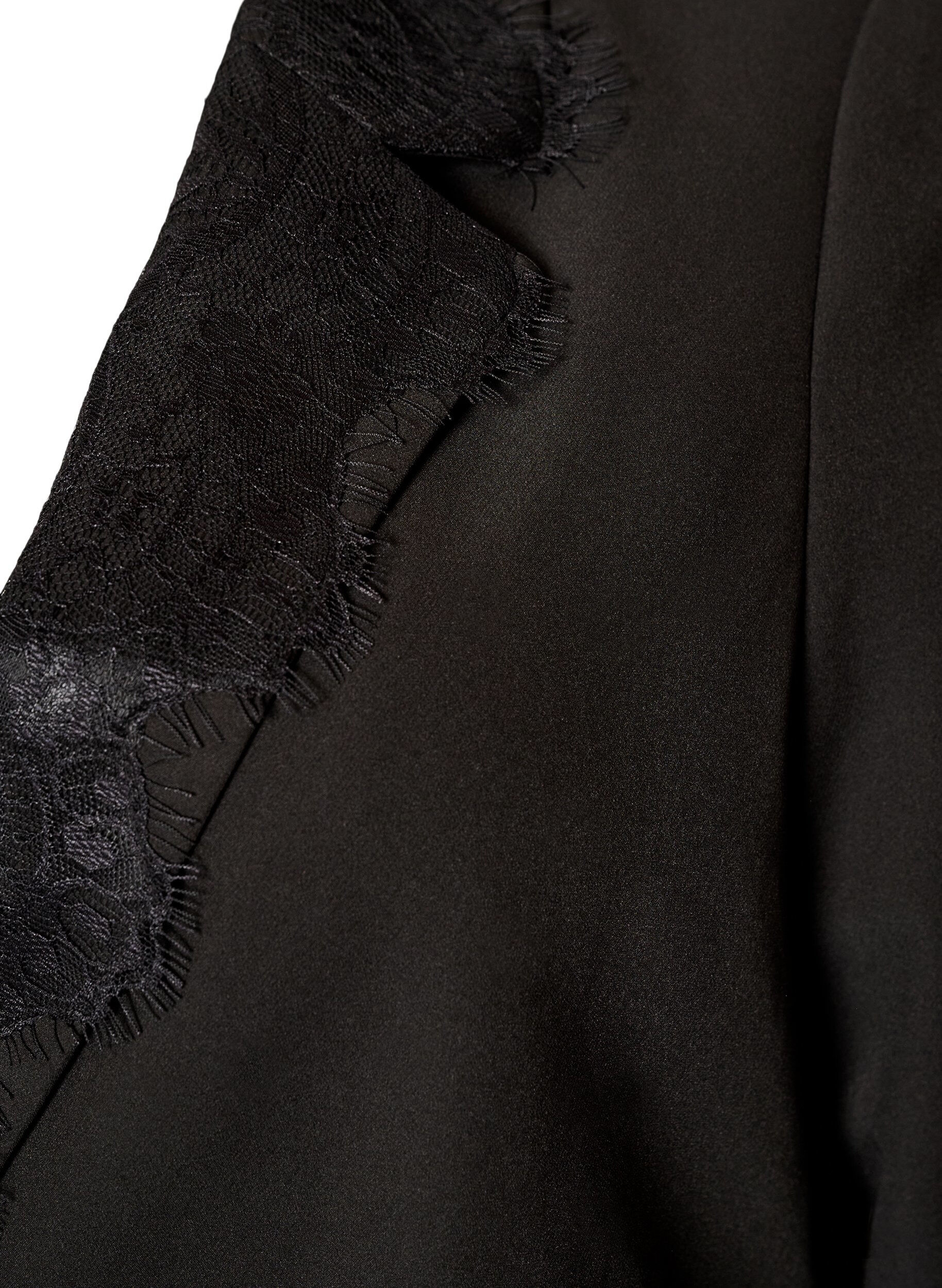 ZizziBlazer met kanten rand, Zwart, Packshot image number 2