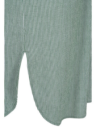 Robe chemise en coton rayé, Green Stripe, Packshot image number 3