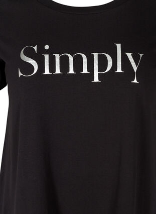 T-shirt à manches courtes avec imprimé, Black SIMPLY, Packshot image number 2