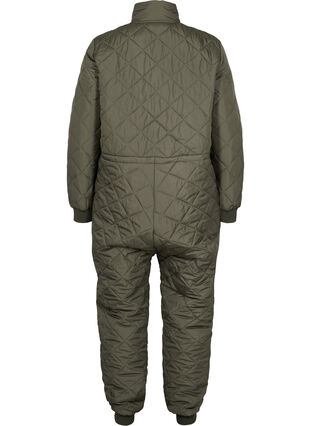 Gewatteerde thermo jumpsuit met verstelbare taille, Forest Night, Packshot image number 1