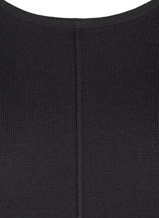 Robe en tricot manches longues trapèze, Black, Packshot image number 2