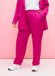 Dubbelgestikte jacquard broek van viscose, Rose Violet, Model image number 2