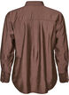 Chemise en viscose avec des boutons dor&eacute;s, Marron, Packshot image number 1